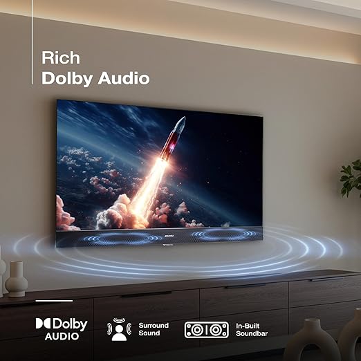 SANSUI 2025 New Launch 80 cm (32)| Smart Google TV 5.0 (Android 14) | HDR10 & HLG| Built in Sound Bar| Filmmaker Mode| QLED TV| 60Hz Refresh Rate JSS32GSQLED (Black) - Image 3